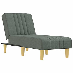 Maison Chic Chaise longue Jardin| Bain de soleil Relax | Transat gris foncé tissu -GKD79932