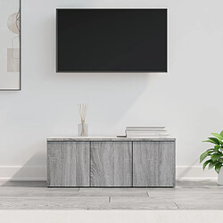 vidaXL Meuble TV Sonoma gris 80x34x30 cm Bois d'ingénierie