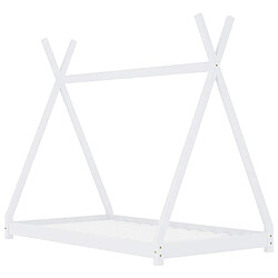 vidaXL Cadre de lit d'enfant Blanc Bois de pin massif 80x160 cm