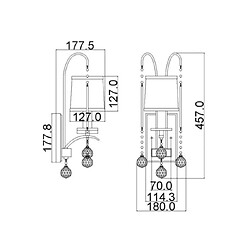 Elstead Lighting Applique murale Whitney Acier Argent