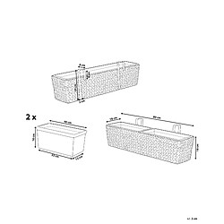 Avis Beliani Jardinière marron 80 x 20 x 18 cm KAWALA