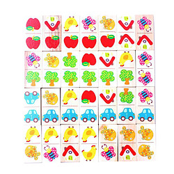 En bois Dominos Blocs pour Les Tout-petits Bébé Puzzles Puzzles En Bois pour Les Tout-petits 1-3 Jouet Éducatif En Bois Blocs pour Cognitive