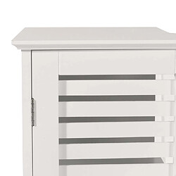 Mendler Meuble sous-lavabo HWC-B41, armoire basse de salle de bain avec compartiment de rangement, bambou MDF 60x60x30cm MVG ~ blanc