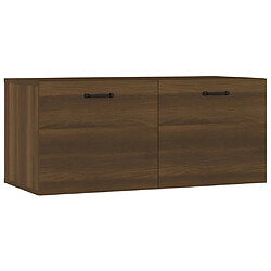 Maison Chic Armoire murale,Meuble de Rangement,Armoire Suspendue Chêne marron 80x35x36,5 cm Bois d'ingénierie -MN39013