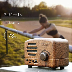 Universal Enceinte compatible Bluetooth rétro FM Radio Subwoofer Portable MINI Speaker Support TF Card Card Player pas cher