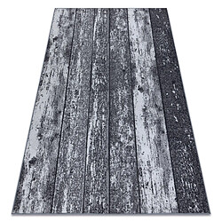 RUGSX TAPIS - MOQUETTE antidérapant WOOD bois planche gris 200x250 cm