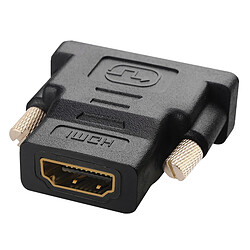 Avizar Convertisseur Vidéo HDMI Femelle vers DVI Mâle Bidirectionnel Noir Plaqué Or