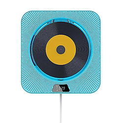 Universal Lecteur CD portable YH avec haut-parleur Bluetooth High Fidelity, haut-parleur audio avec télécommande (bleu)