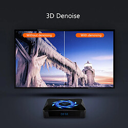 Box Android TV 4K Ultra HD 64GB WiFi Double Bande avec Télécommande YONIS