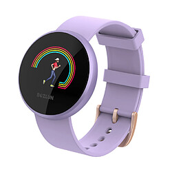 Chrono Montre Intelligente Femme,Moniteur de fréquence Cardiaque avec écran Couleur, IP68 étanche Réveil Automatique écran Montre Intelligente téléphone Mobile pour Hommes et Femme (Mauve)