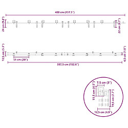 vidaXL Kit fixation porte coulissante 200 cm Acier inoxydable Argenté pas cher