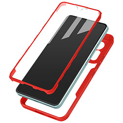 Avizar Coque pour Xiaomi 12 Lite Antichoc Dos Plexiglas et Avant Polymère Contour Rouge