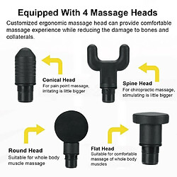 Acheter Pistolet De Massage Professionnel Masseur Muscle Profond Relaxant Réglage de 30 vitesse Écran LCD - Noir de carbone