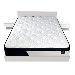 Avis Le Quai Des Affaires Lit COOL 140x190 cm + 2 chevets + sommier + matelas CASSIE / Blanc