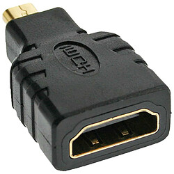 Adaptateur InLine® HDMI HDMI A femelle à HDMI D mâle plaqué or