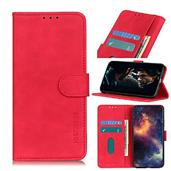 Etui en PU rétro rouge pour votre Apple iPhone 12 5.4 pouces