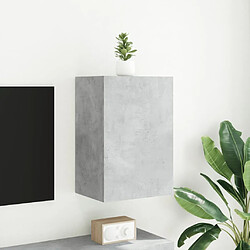 Avis Maison Chic Meuble TV, Banc TV pour salon, Meuble de rangement mural gris béton 40,5x30x60 cm bois d'ingénierie -GKD15328