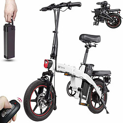 Acheter Vélo Électrique Pliant DYU A5 14 Pouces 25km/h - Moteur 350W Batterie 48V7.5Ah Freins à Disque - Blanc