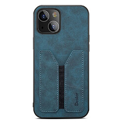 Coque en TPU + PU avec porte-carte élastique bleu pour votre Apple iPhone 13 mini 5.4 pouces