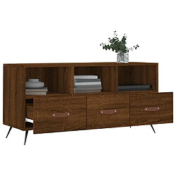 Acheter Maison Chic Meuble TV scandinave - Banc TV pour salon chêne marron 102x36x50 cm bois d'ingénierie -MN28814