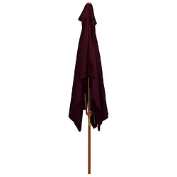 Acheter Maison Chic Parasol Jardin | Parasol d'extérieur avec mat en bois Rouge bordeaux 200x300 cm - GKD21176