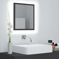 Maison Chic Miroir à LED,Miroir Lumineux LED de salle de bain Gris 40x8,5x37 cm Acrylique -MN87293