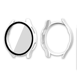 Enkay Coque en TPU 2-en-1 caoutchouté blanc pour votre Samsung Galaxy Watch4 44mm