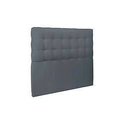 Sommeil de plomb Tete de lit Capitonnée Velours Gris anthracite L 135 cm - Ep 10 cm rembourré