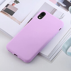 Wewoo Coque TPU antichoc en silicone liquide de couleur solide pour iPhone XR (Violet)