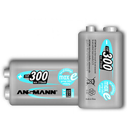 ANSMANN Pile rechargeable accu 6LR61 PP3 9V 300mAH