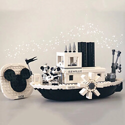 Universal 751 pcs Mickey Mouse Blocs de construction Jouets Disney Mickey Minnie Mouse Steamboat Willie Jouets Cadeaux pour les filles et les garçons | Bloc