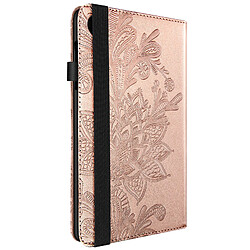 Avizar Étui Portefeuille pour Lenovo Tab M8 Gen 4 avec Motif Floral Rose Gold