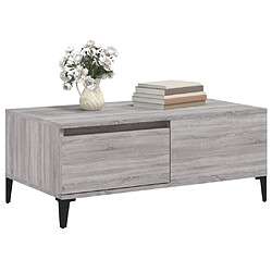 Avis vidaXL Table basse Sonoma gris 90x50x36,5 cm Bois d'ingénierie