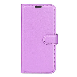 Etui en PU texture litchi, anti-rayures violet pour votre Samsung Galaxy M22