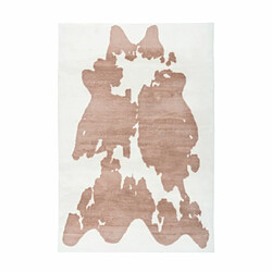 Paris Prix Tapis Imitation Fourrure Rabbit Taupe & Blanc 160 x 230 cm