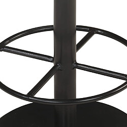 Avis vidaXL Tabouret de bar Noir Cuir véritable