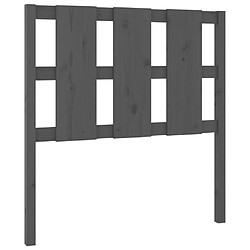 Maison Chic Tête de lit scandinave pour lit adulte,Meuble de chambre Gris 95,5x4x100 cm Bois massif de pin -MN24176