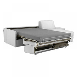 Acheter Inside 75 Canapé d'angle SUN convertible EXPRESS 160cm cuir vachette blanc cassé matelas épaisseur 16cm