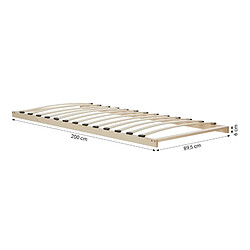 Homestyle4U Sommier à lattes 90x200 en bois pin massif lit simple