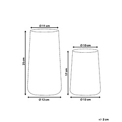 Avis Beliani Vase décoratif KULCHE fait à la main Verre 25/17 cm Transparent