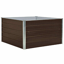 Maison Chic Jardinière,Bac à fleurs - pot de fleur 100 x 100 x 45 cm Acier galvanisé Marron -GKD41719