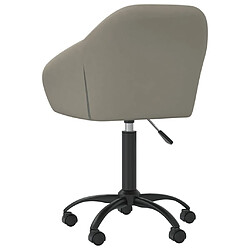 Acheter vidaXL Chaises pivotantes à manger lot de 2 gris clair velours