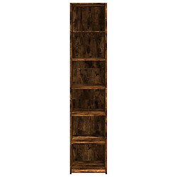 Avis vidaXL Buffet haut chêne fumé 40x41x185 cm bois d'ingénierie