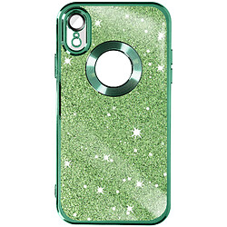 Avizar Coque iPhone XR Paillette Vert