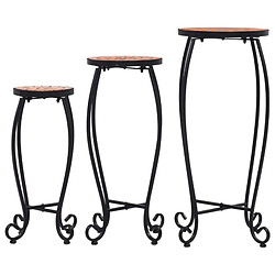 Avis vidaXL Tables mosaïque 3 pcs Terre cuite Céramique