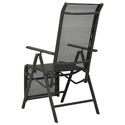 Acheter vidaXL Chaises inclinables de jardin lot de 2 Textilène et aluminium