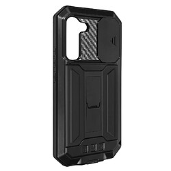 Avizar Coque Intégrale Galaxy S22 Plus Antichoc Béquille Cache Caméra Normes IP54 Noir