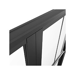 Acheter Vente-Unique Bloc porte à deux battants en aluminium et verre dépoli - 2 x H204 x L83 cm - Noir - SEROTO