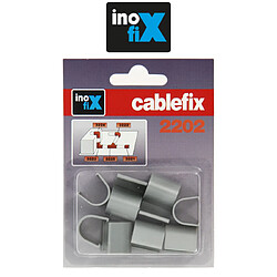 Inofix - Accessoires droits pour Cablefix 2202 gris metallisé