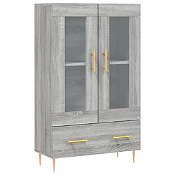 vidaXL Buffet haut sonoma gris 69,5x31x115 cm bois d'ingénierie